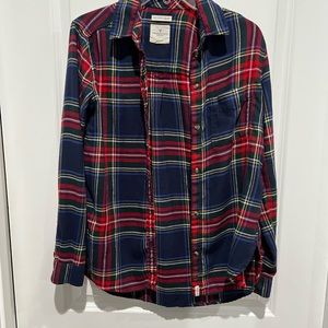 American Eagle Outfitters Plaif Long Sleeve Shirt, Sz S